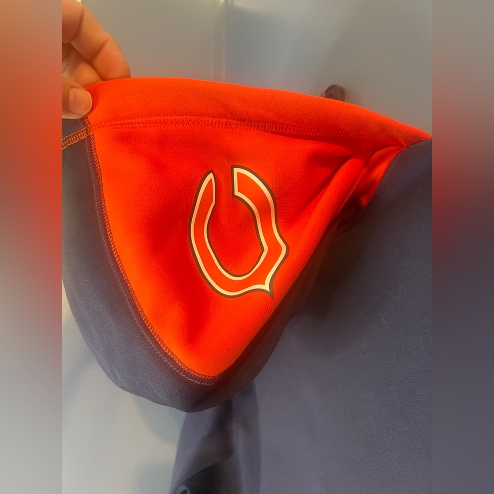 NFL / Therma-Fit Nike Men's Navy and Orange Bears Hoodie Jacket - Picture 11 of 15